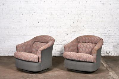 Milo Baughman Swivel Chairs for Directional 1980
