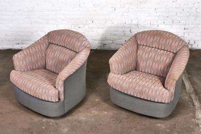 Milo Baughman Swivel Chairs for Directional 1980