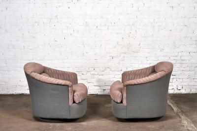 Milo Baughman Swivel Chairs for Directional 1980
