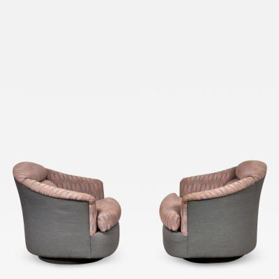 Milo Baughman Swivel Chairs for Directional 1980