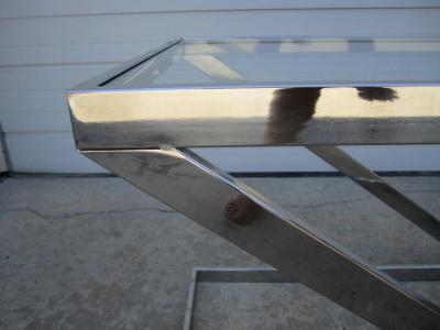 Milo Baughman Terrific Milo Baughman Chrome Z End Side Table Mid Century Modern