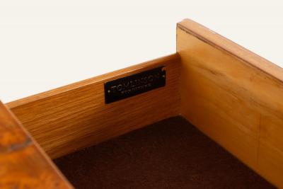 Milo Baughman Tomlinson Burl Walnut Credenza or Sideboard Brass Trim North Carolina 1960s