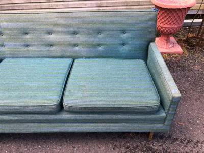Milo Baughman Ultra Rare Milo Baughman James Inc 4 Seater Sofa Brass Legs Mid Century Modern