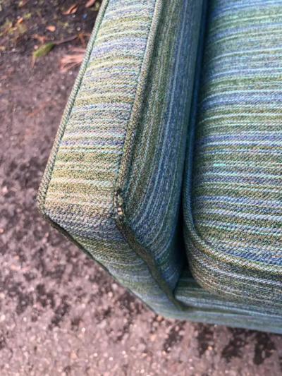 Milo Baughman Ultra Rare Milo Baughman James Inc 4 Seater Sofa Brass Legs Mid Century Modern