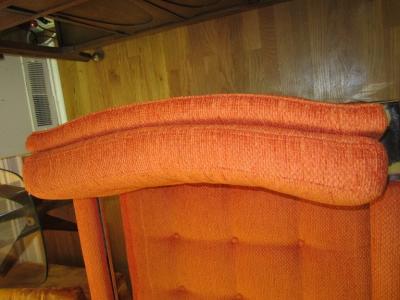 Milo Baughman Unusual Milo Baughman Orange Chrome Lounge Chair Mid Century Modern