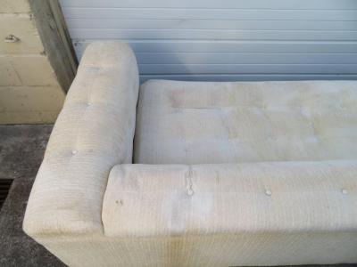 Milo Baughman Unusual Milo Baughman Style Tufted Even Arm Tuxedo Sofa Mid Century Modern