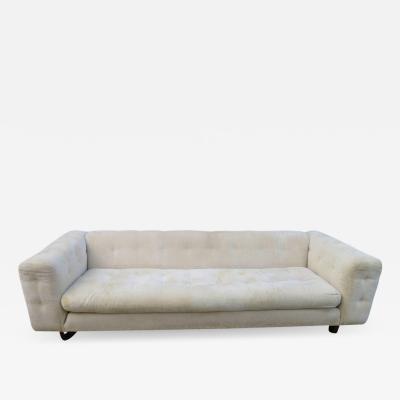 Milo Baughman Unusual Milo Baughman Style Tufted Even Arm Tuxedo Sofa Mid Century Modern