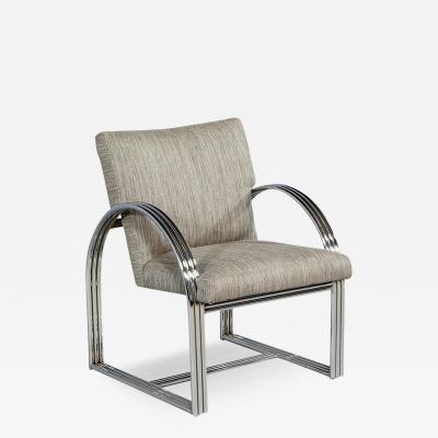 Milo Baughman Vintage Chrome Lounge Chair by Milo Baughman