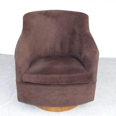 Milo Baughman Vintage Mid Century Barrel Swivel Lounge Chair by Milo Baughman Thayer Coggin