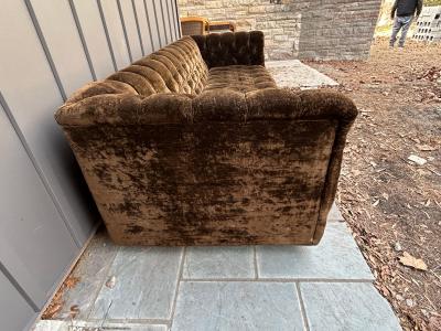 Milo Baughman Vintage Milo Baughman style Tufted Tuxedo Sofa Mid Century Modern