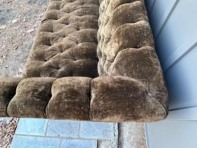 Milo Baughman Vintage Milo Baughman style Tufted Tuxedo Sofa Mid Century Modern