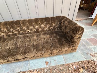 Milo Baughman Vintage Milo Baughman style Tufted Tuxedo Sofa Mid Century Modern