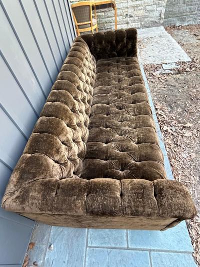 Milo Baughman Vintage Milo Baughman style Tufted Tuxedo Sofa Mid Century Modern