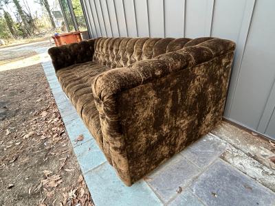 Milo Baughman Vintage Milo Baughman style Tufted Tuxedo Sofa Mid Century Modern