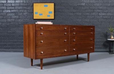 Milo Baughman Walnut Dresser by Milo Baughman for Glenn of California