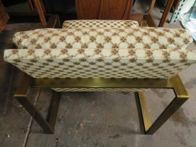 Milo Baughman Wonderful Milo Baughman Bronze Flatbar Cube Lounge Chair Midcentury