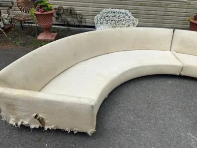 Milo Baughman Wonderful Milo Baughman Circular Sofa Sectional Plinth