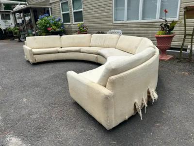 Milo Baughman Wonderful Milo Baughman Circular Sofa Sectional Plinth