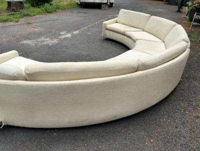 Milo Baughman Wonderful Milo Baughman Circular Sofa Sectional Plinth