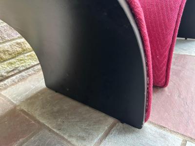 Milo Baughman Wonderful Pair Baughman style Semi Circle Ottoman Stool Mid Century