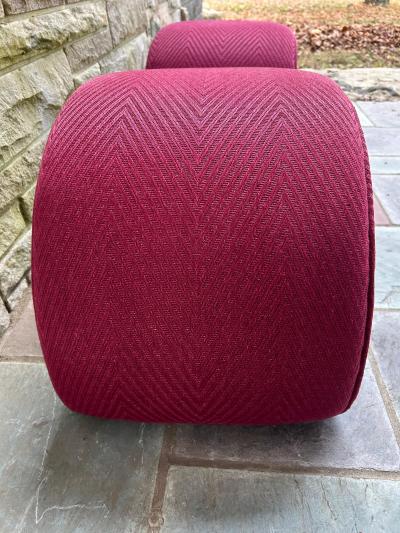 Milo Baughman Wonderful Pair Baughman style Semi Circle Ottoman Stool Mid Century