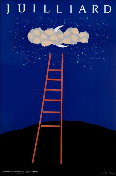 Milton Glaser Juilliard School of Music Ladder poster