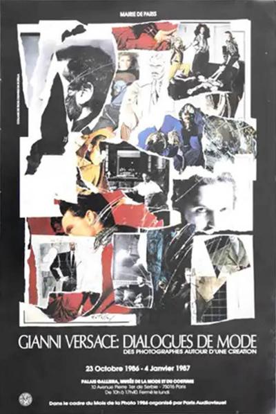 Mimmo Rotella GIANNI VERSACE Poster created by Mimmo Rotella for Mostra Dialogue du Mode 1987