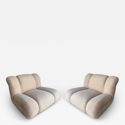 Mimo Padova Pair of Velasquez Slipper Chairs by Mimo Padova Italy 1970s