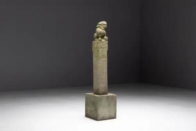 Ming Dynasty Stone Guardian Statue China 17th Century