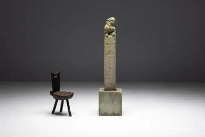 Ming Dynasty Stone Guardian Statue China 17th Century