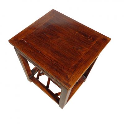 Ming Style Chinosarie Side Table with Fretwork
