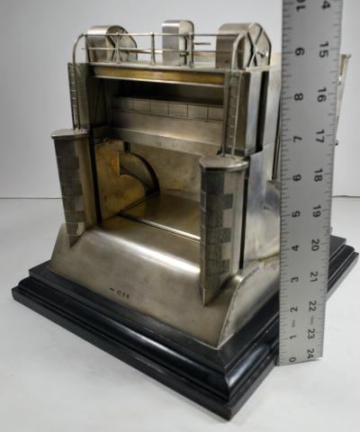 Miniature Architectural Sterling Silver Working Model Cigarette Box England 1925