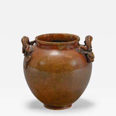 Miniature Bronze Jar with Dragon Handles