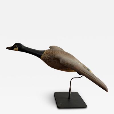Miniature Carved and Painted Flying Goose