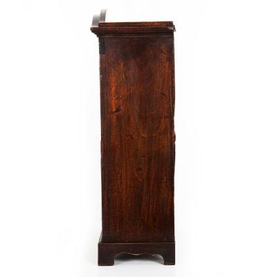 Miniature Doll Size French Provincial Stained Fruitwood Antique Armoire Cabinet