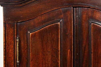 Miniature Doll Size French Provincial Stained Fruitwood Antique Armoire Cabinet