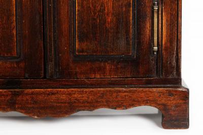 Miniature Doll Size French Provincial Stained Fruitwood Antique Armoire Cabinet
