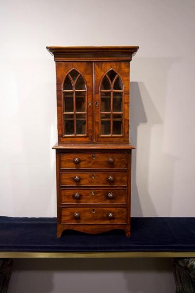 Miniature Example Mahogany Bureau Bookcase