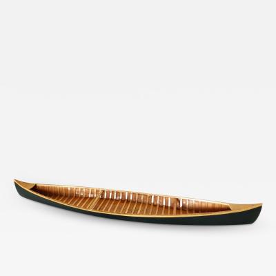 Miniature Model Wooden Canoe American Circa 1950s