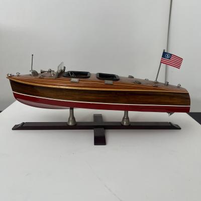 Miniature Motorboat by Chris Craft Wood Metal and Lacquer USA circa 1950