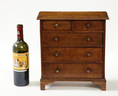 Miniature Oak Chest of Drawers Early 19th Century