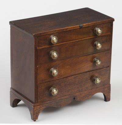 Miniature Pine Chest of Drawers Circa 1860
