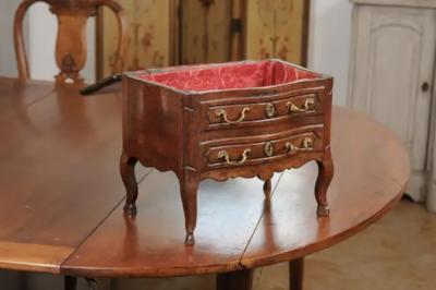 Miniature Proven ale Louis XV Period 1725 Apprentice Commode with Lift Top