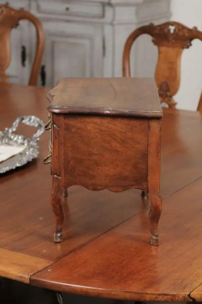 Miniature Proven ale Louis XV Period 1725 Apprentice Commode with Lift Top