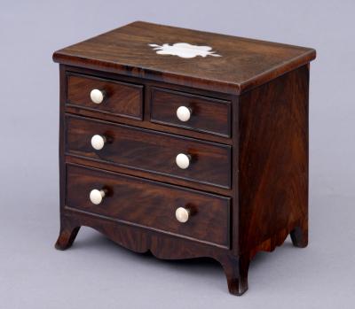 Miniature Rosewood Inlaid Chest Circa 1820