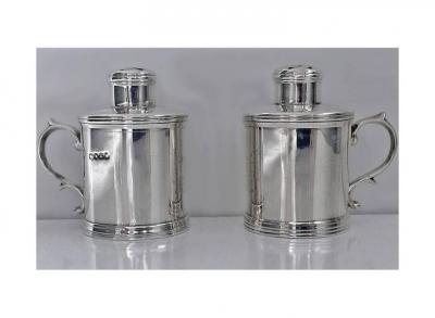 Miniature Silver Tankard Peppers Casters London 1885