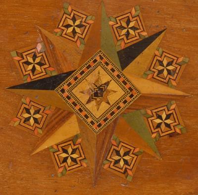 Miniature Tunbridgeware Tilt top Table Circa 1860