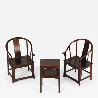 Miniature Zitan Furniture Set