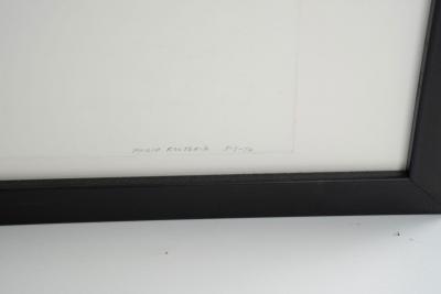 Minimal Black and White Abstract Gestural Ink on Paper by Philip Renteria 1976 