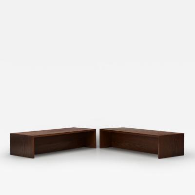 Minimalist Dutch Wenge Benches The Netherlands ca 1970s